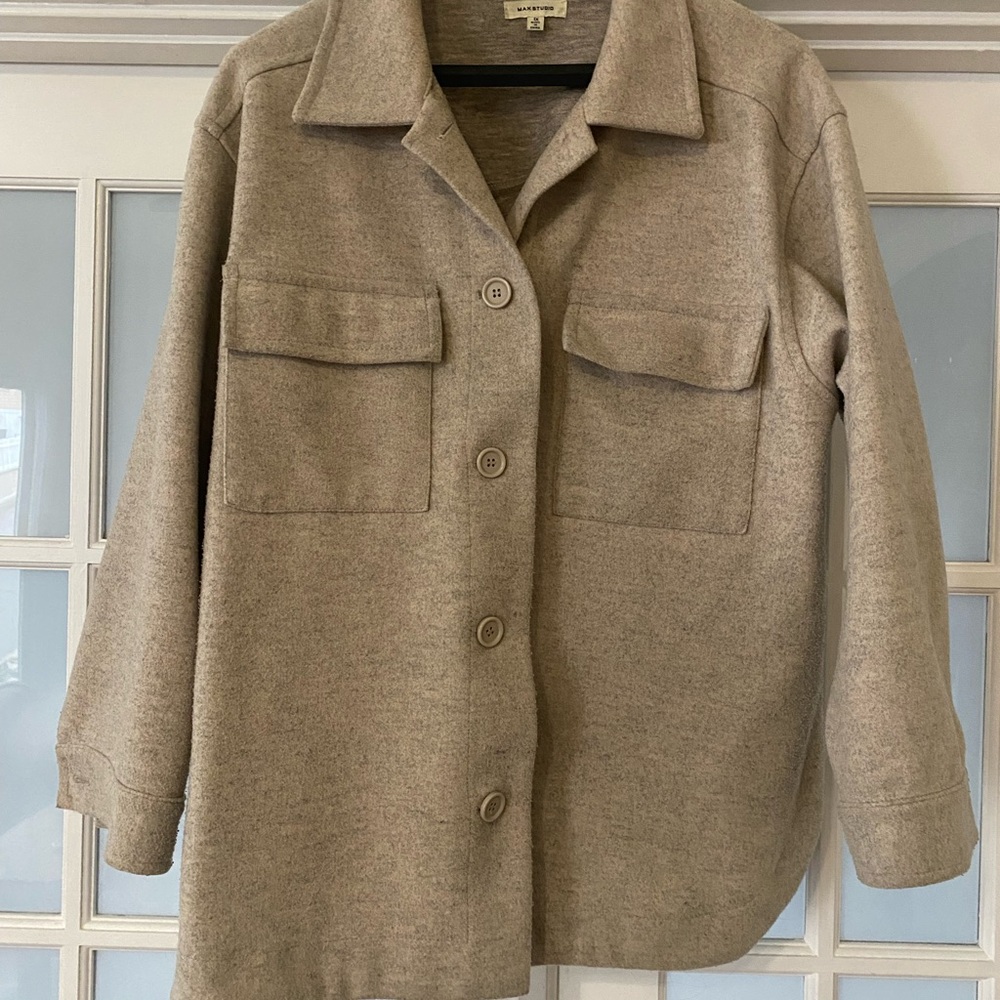 Max Studio Taupe Utility Jacket